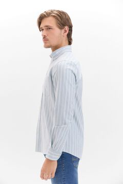 Cortefiel Camisa oxford rayas Kaki