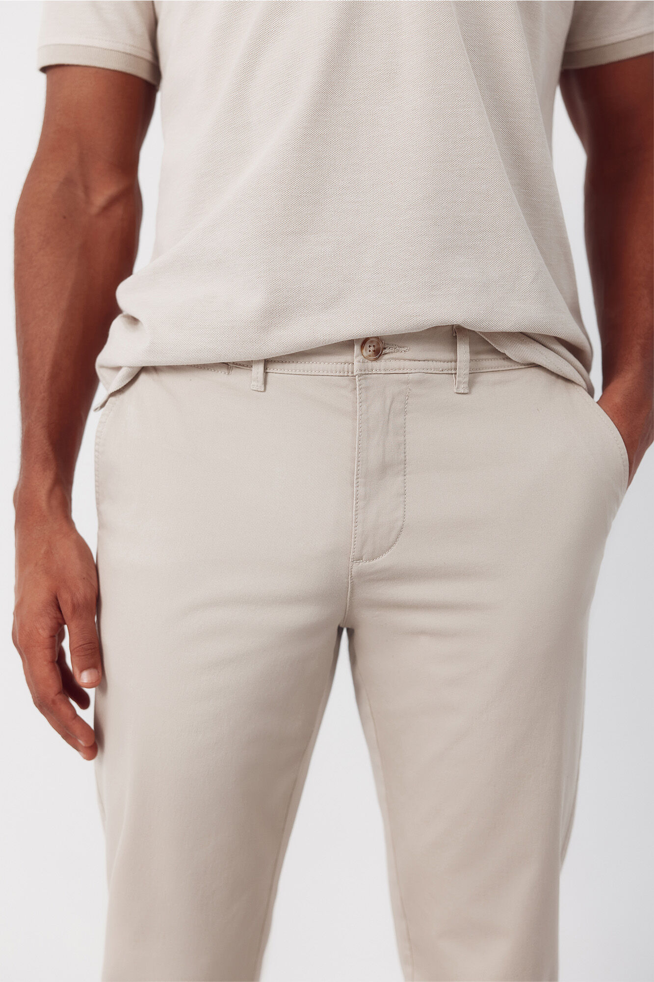 Cortefiel Pantal&oacute;n chino regular fit Beige