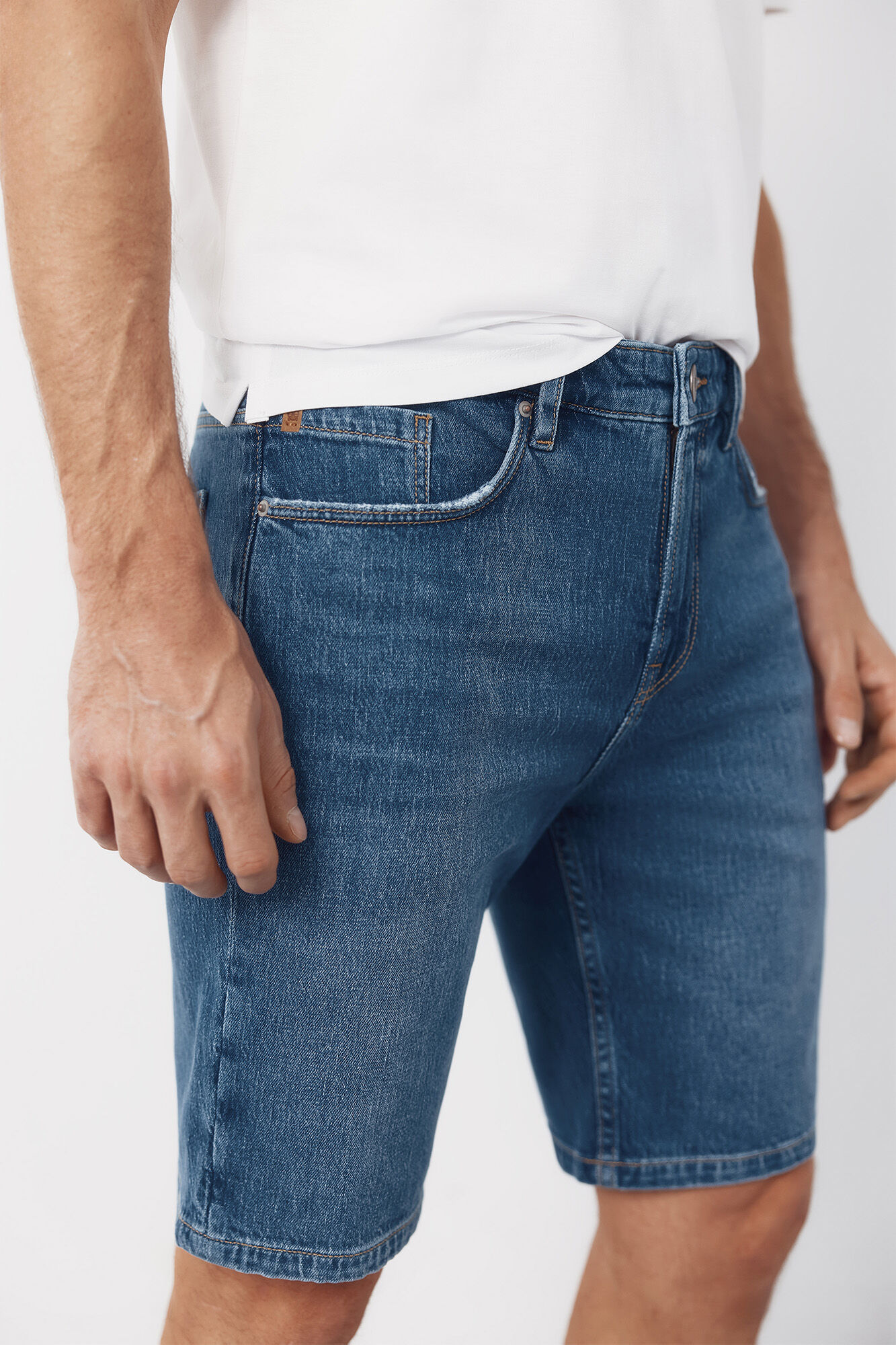 Cortefiel Bermuda denim regular Azul