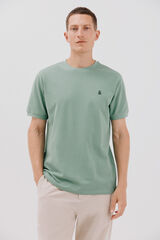 Cortefiel Playera básica piqué Verde