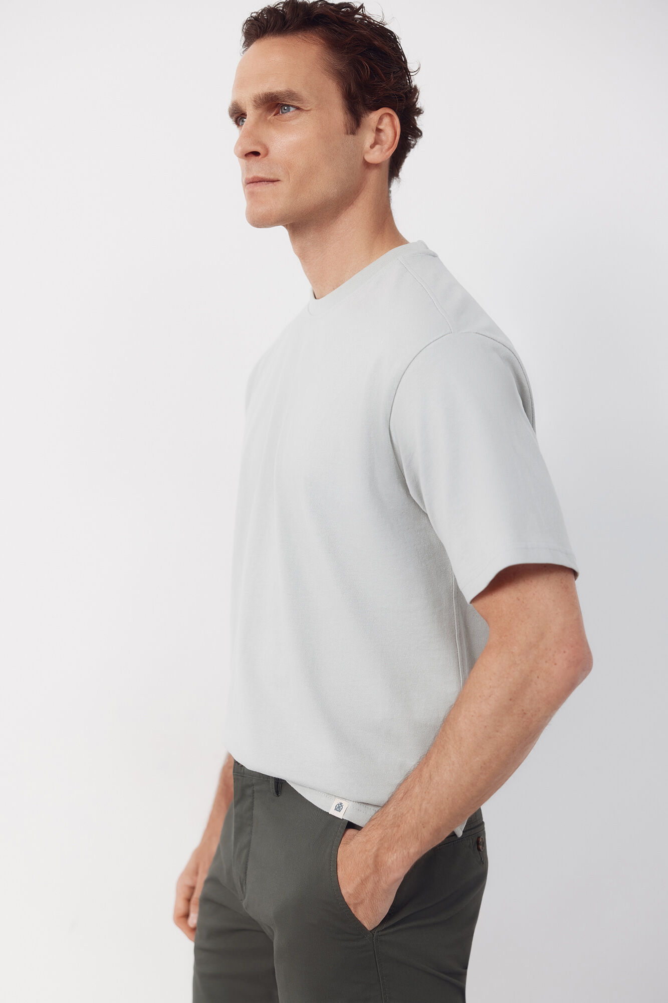 Cortefiel Camiseta b&aacute;sica Gris