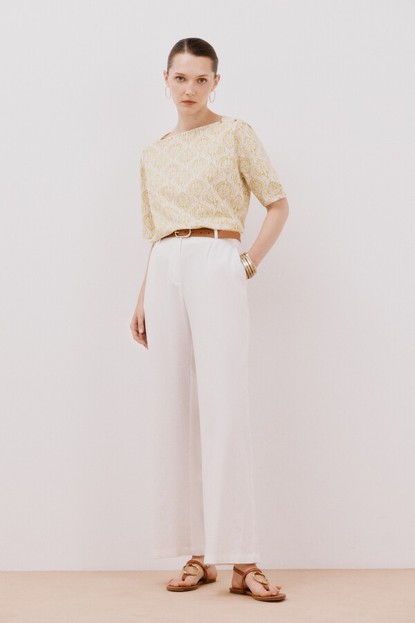 Cortefiel Playera básica escote barco Multicolor