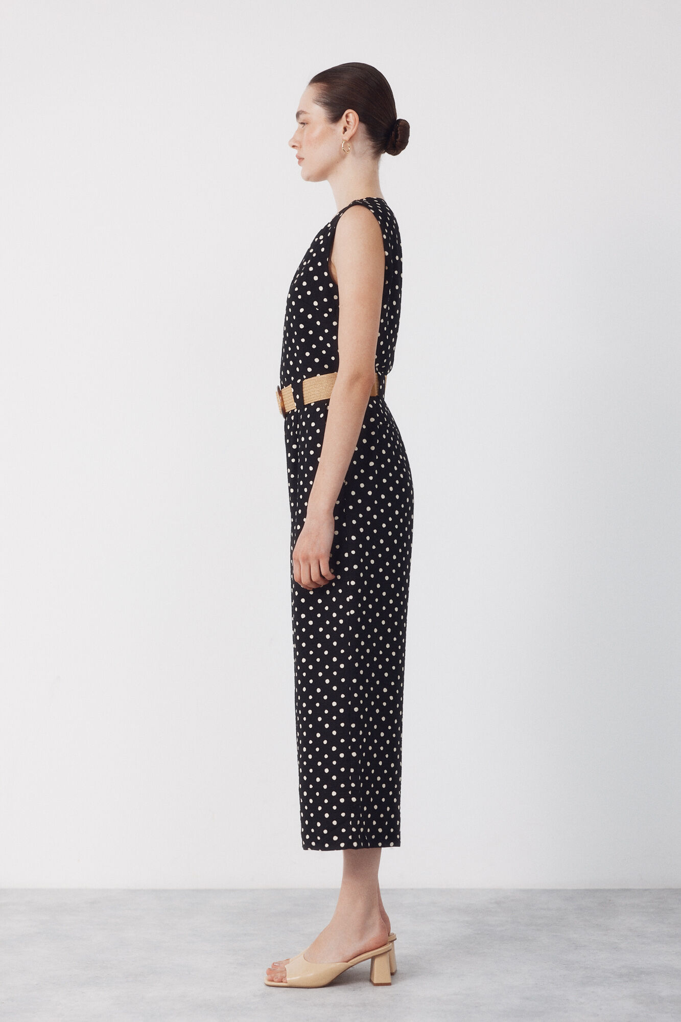 Cortefiel Jumpsuit con cintur&oacute;n Multicolor