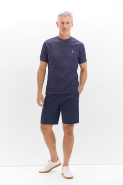 Cortefiel Camiseta básica piqué Azul marino