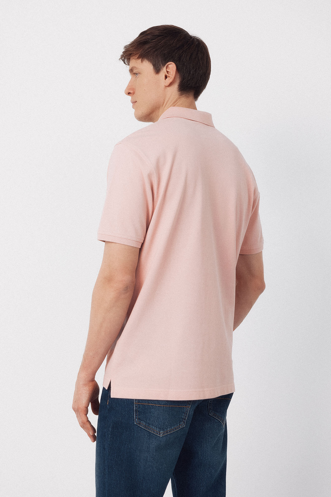 Cortefiel Polo b&aacute;sico piqu&eacute; Rosa