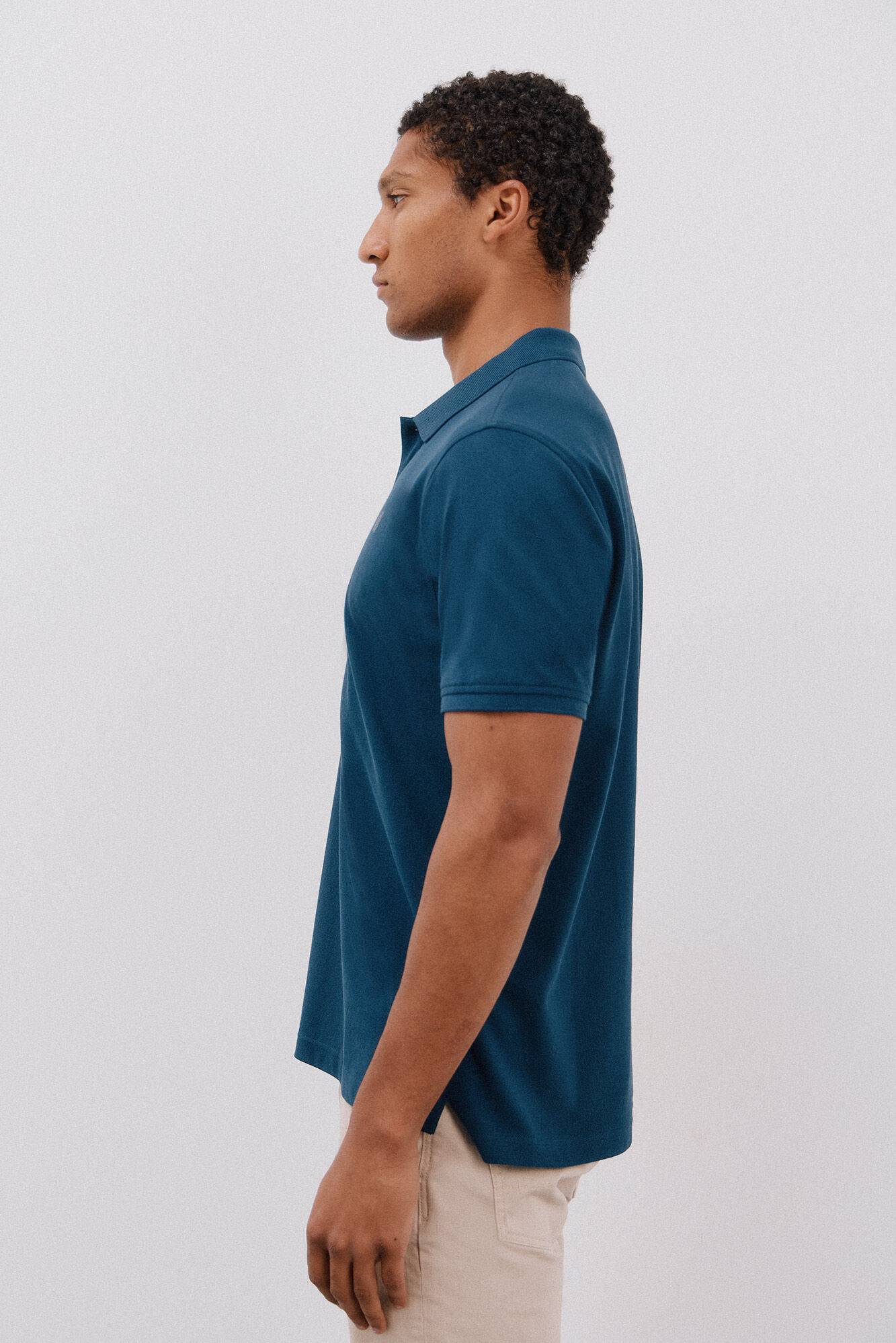 Cortefiel Polo b&aacute;sico piqu&eacute; Azul oscuro