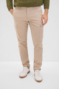 Cortefiel Pantalón cargo Beige
