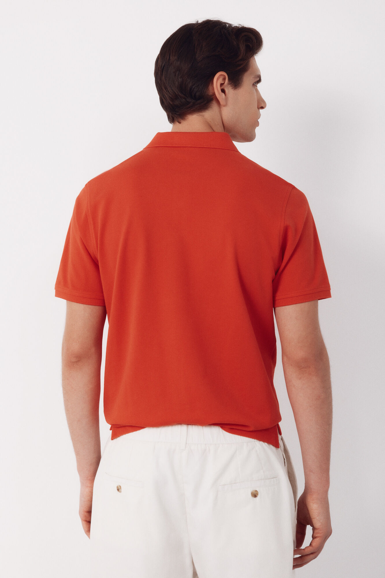Cortefiel Polo b&aacute;sico piqu&eacute; Coral