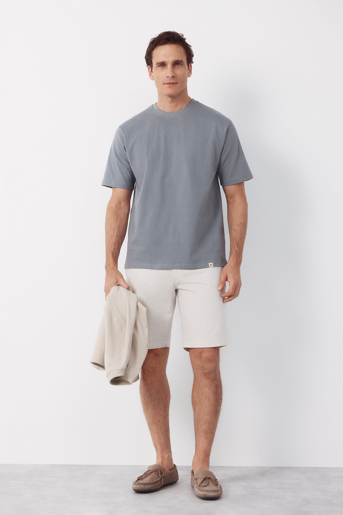 Cortefiel Camiseta b&aacute;sica Gris
