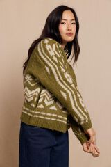 Slowlove Bomber punto jacquard Verde