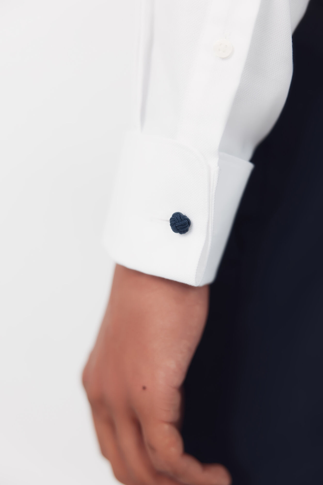 Cortefiel Camisa pu&ntilde;o gemelo slim fit f&aacute;cil plancha Blanco