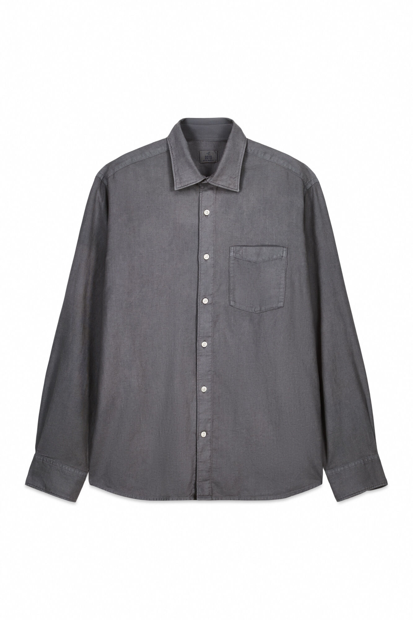 OOTO Camisa lisa fluida Gris