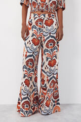 Cortefiel Pantal&oacute;n holgado estampado Multicolor