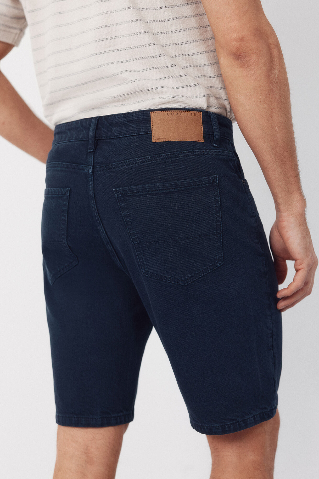 Cortefiel Bermuda denim color regular Azul marino
