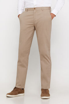 Cortefiel Pantalón chino estampado regular fit Beige