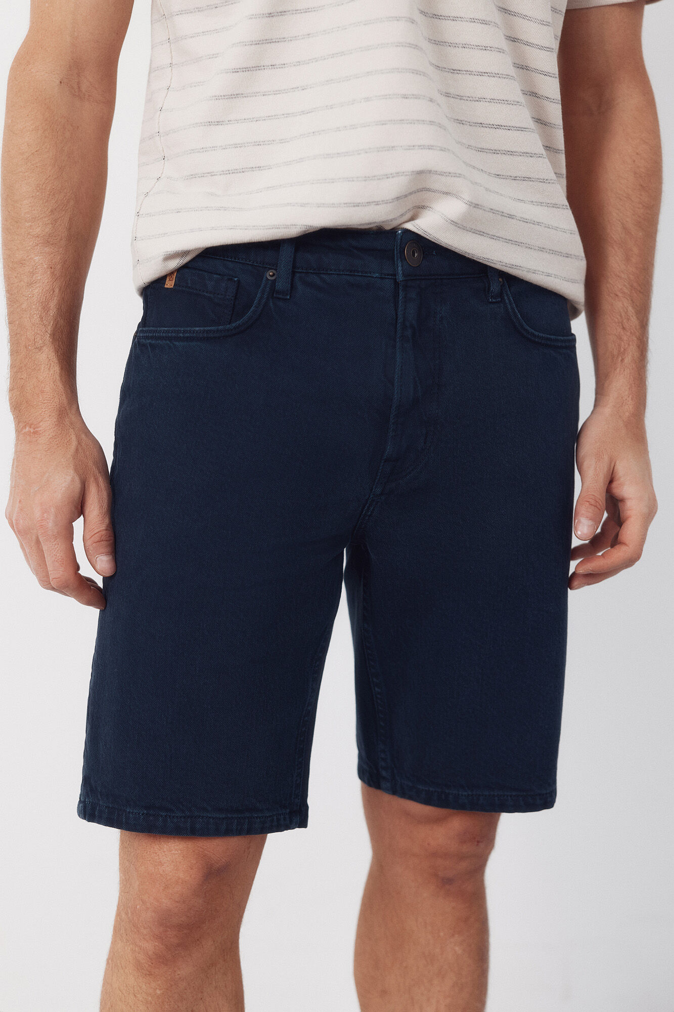 Cortefiel Bermuda denim color regular