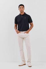 Cortefiel Polo básico piqué Negro