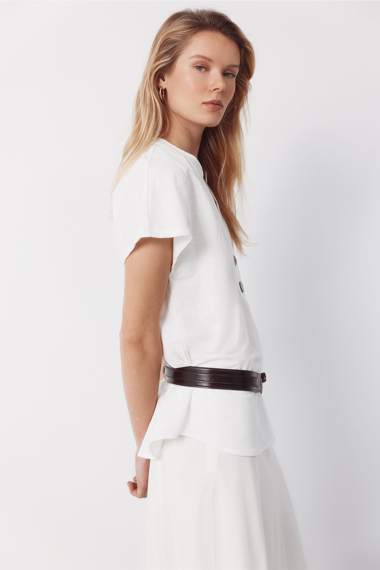 Cortefiel Blusa c&oacute;moda Blanco