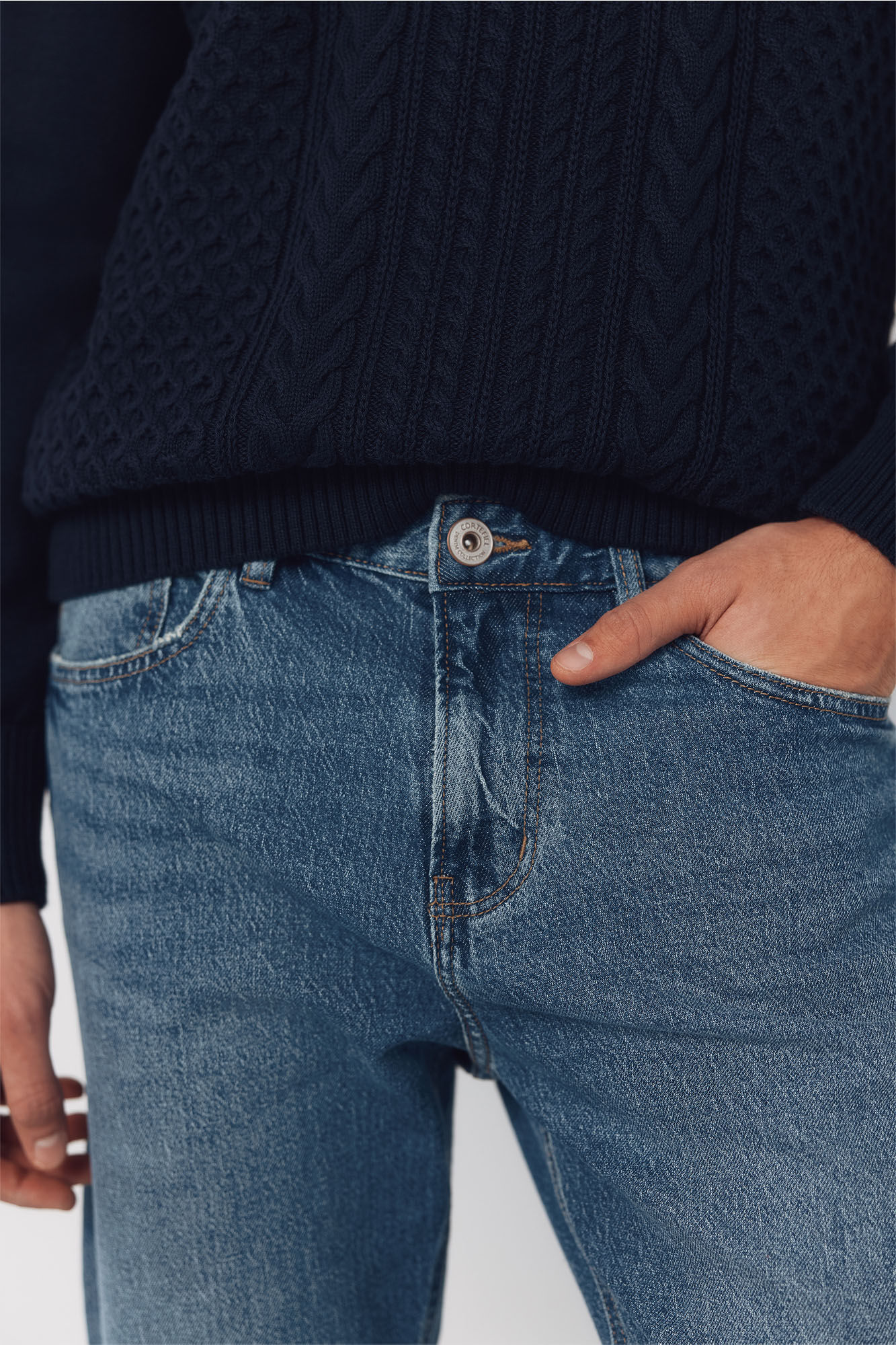 Cortefiel Pantal&oacute;n vaquero regular fit Azul