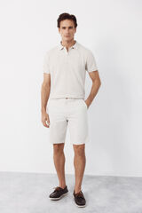 Cortefiel Bermuda tejido oxford Beige