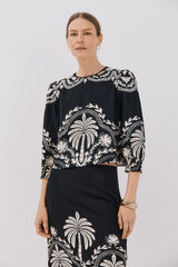 Cortefiel Blusa estampada Multicolor