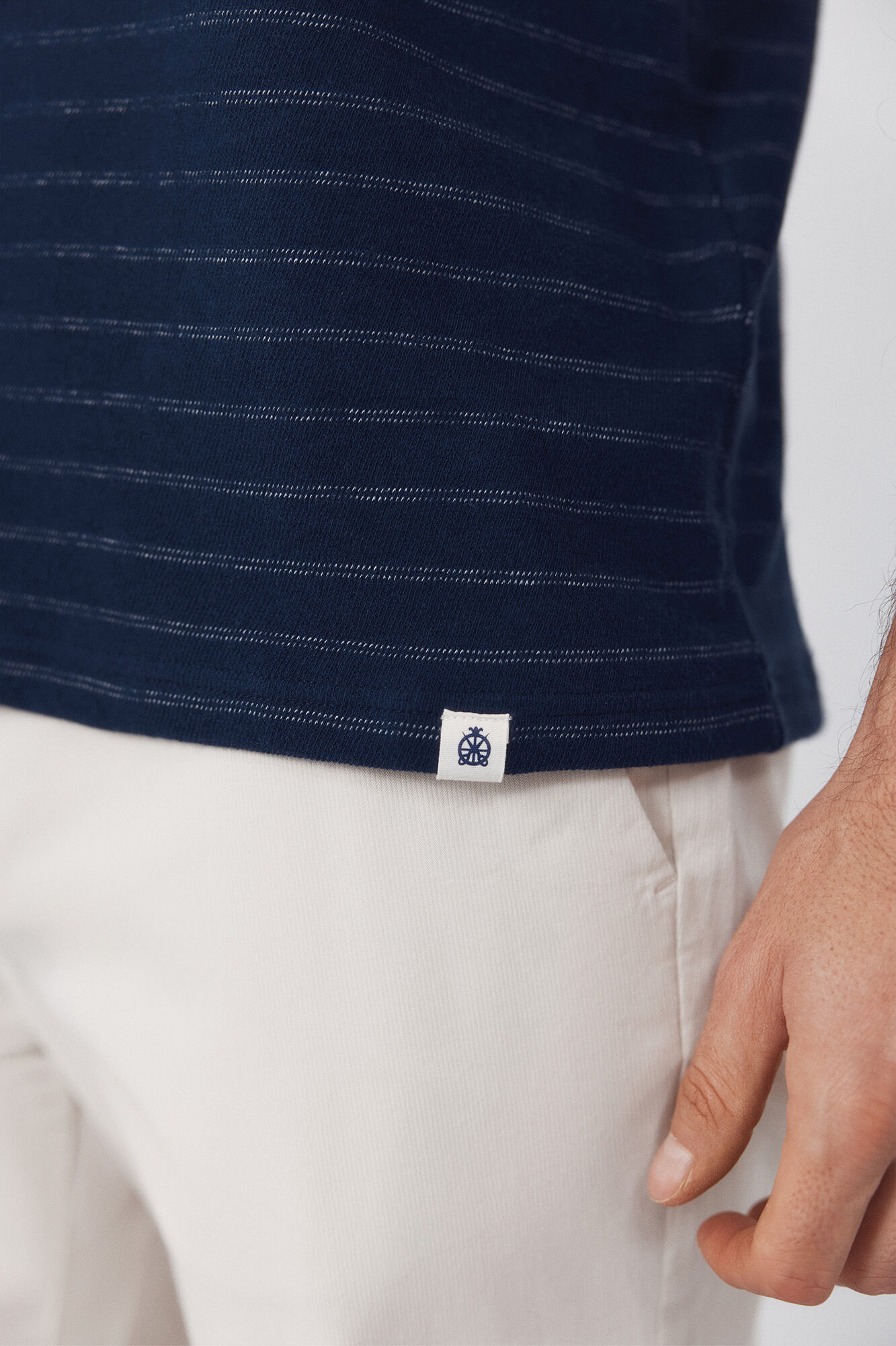 Cortefiel Polo estructura rayas Azul marino