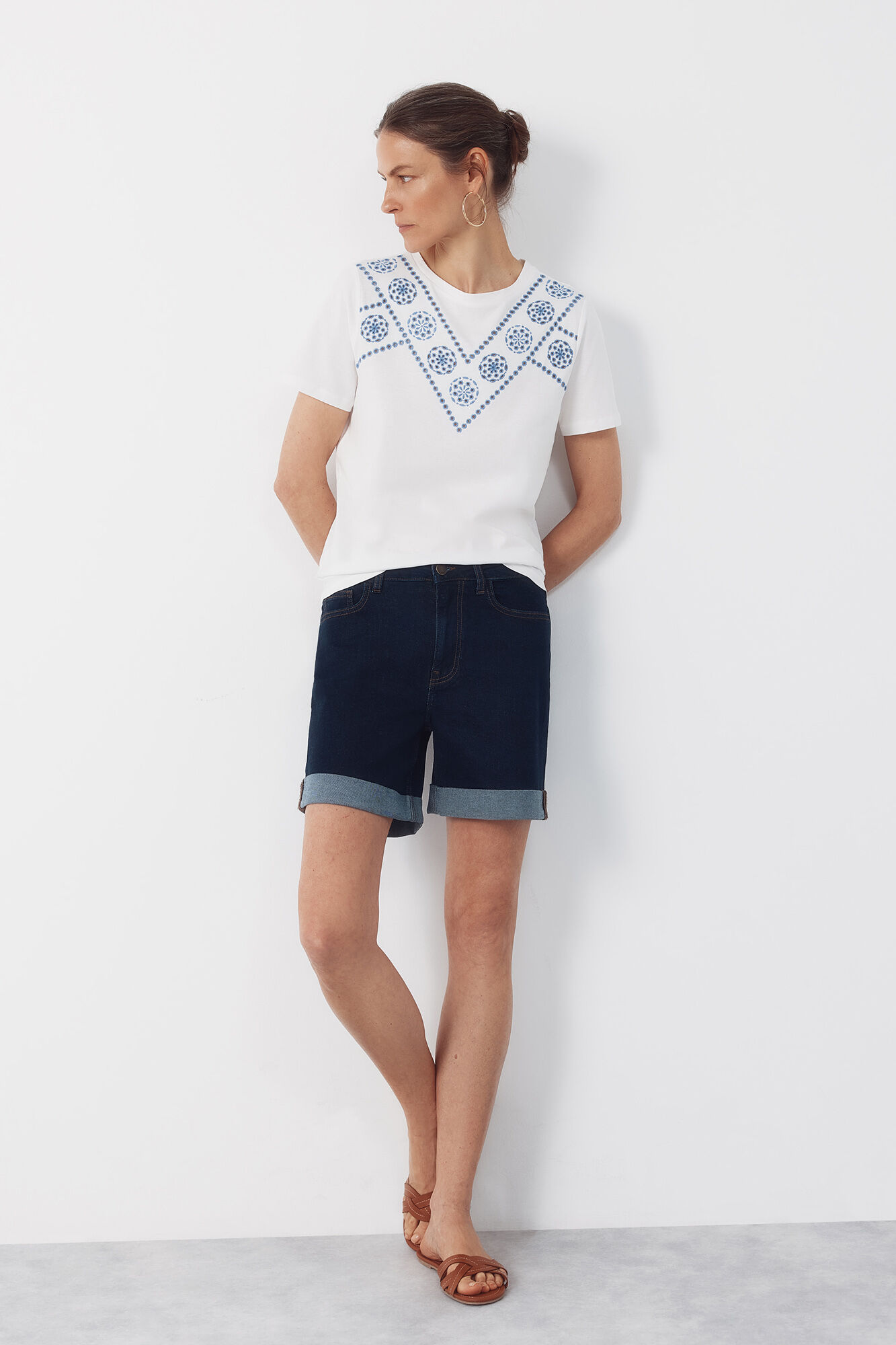 Cortefiel Shorts de mezclilla