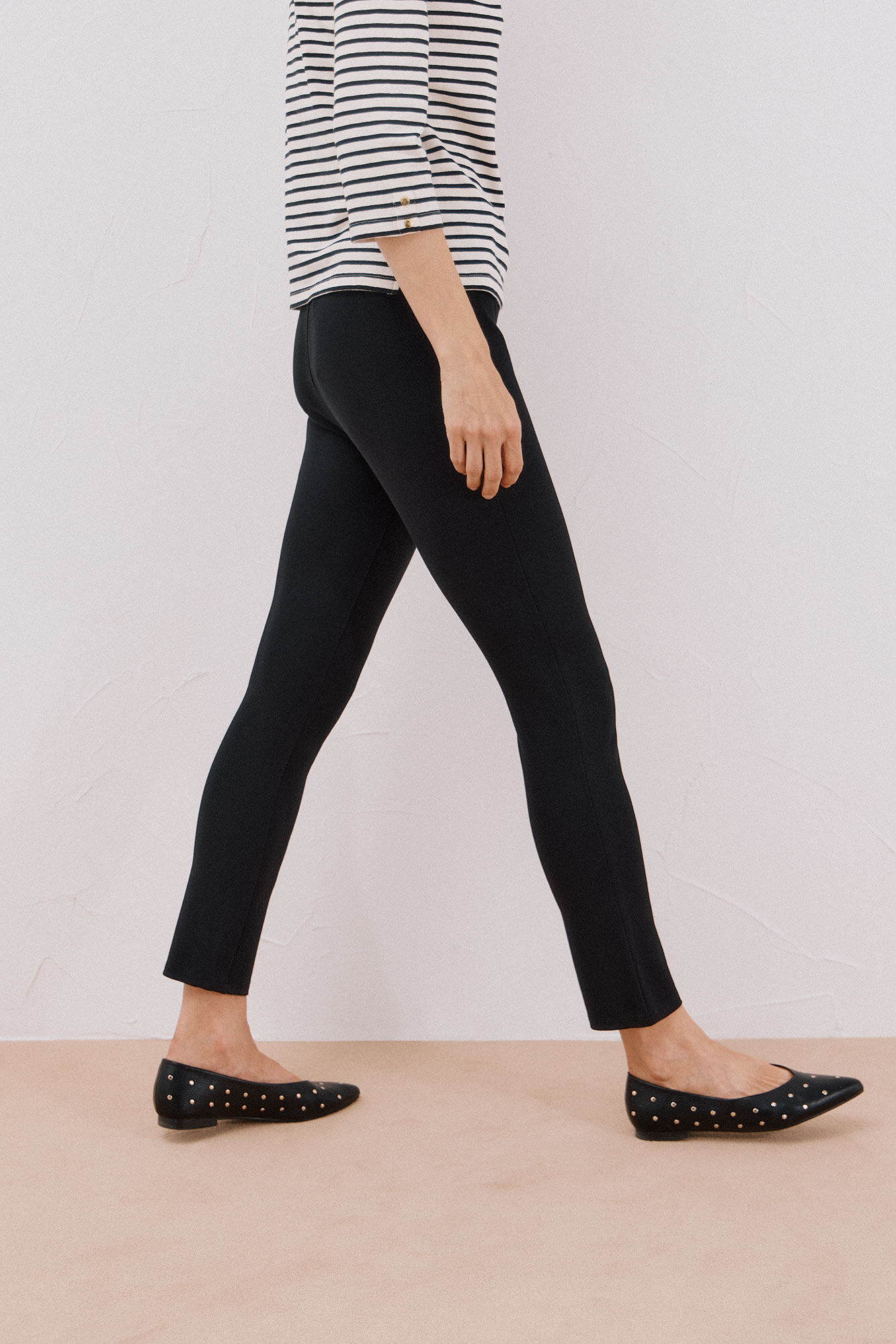 Cortefiel Legging de mujer de tejido Negro