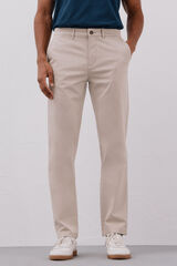 Cortefiel Pantalón chino ligero regular fit Beige