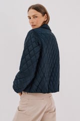 Cortefiel Anorak acolchado botones Azul marino