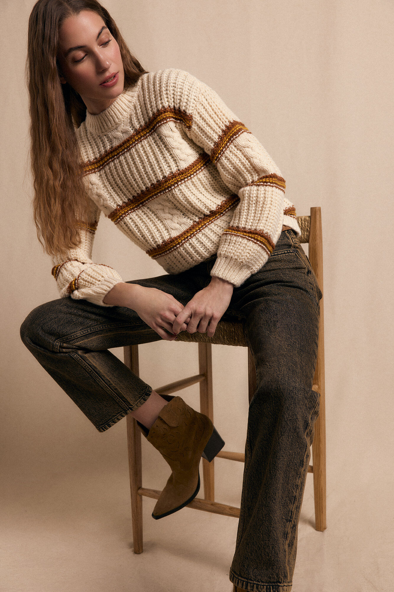 Slowlove Jeans marr&oacute;n Overdye Gris