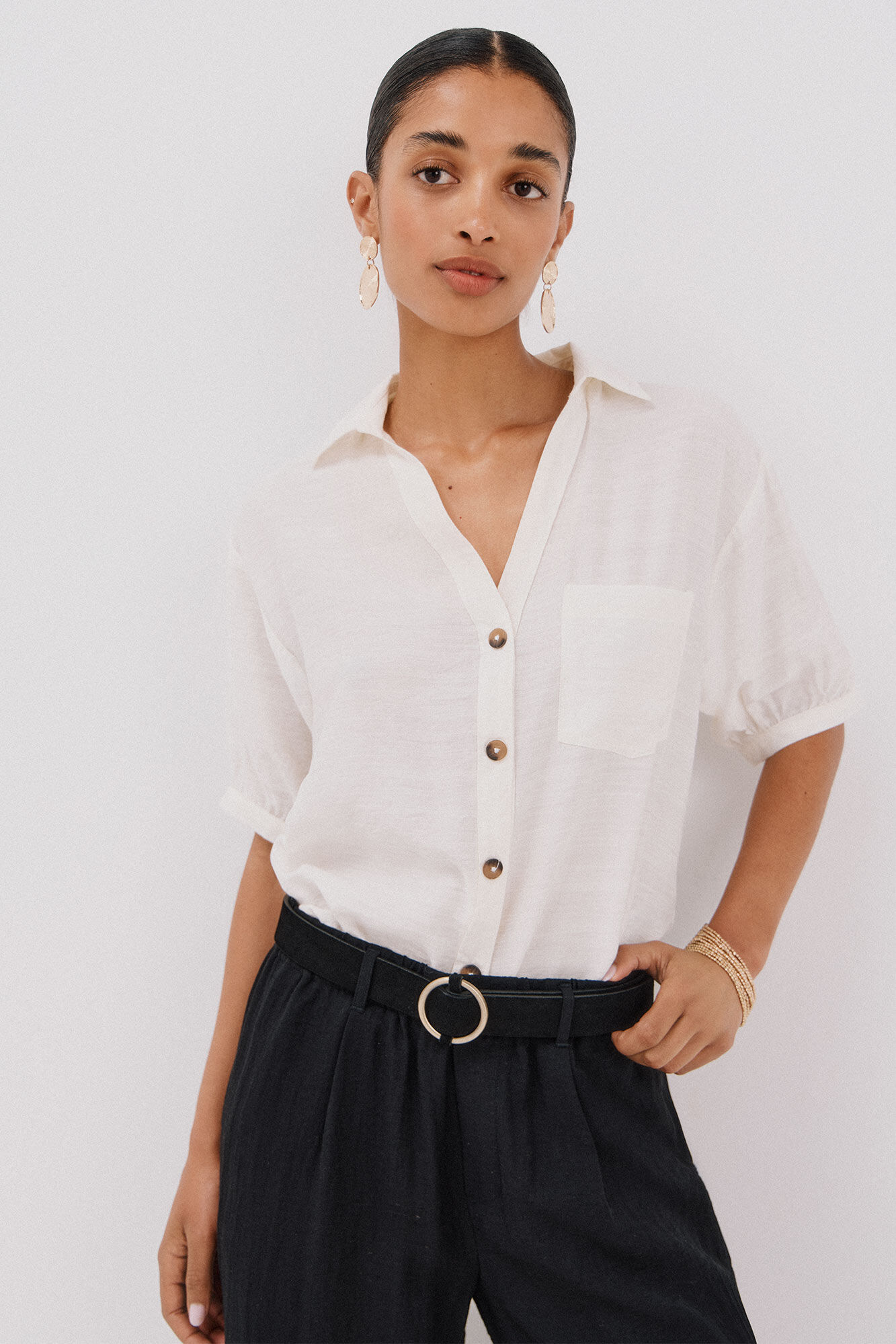 Cortefiel Camisa estampado animal