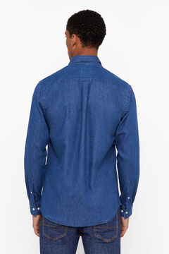 Cortefiel Camisa denim Azul