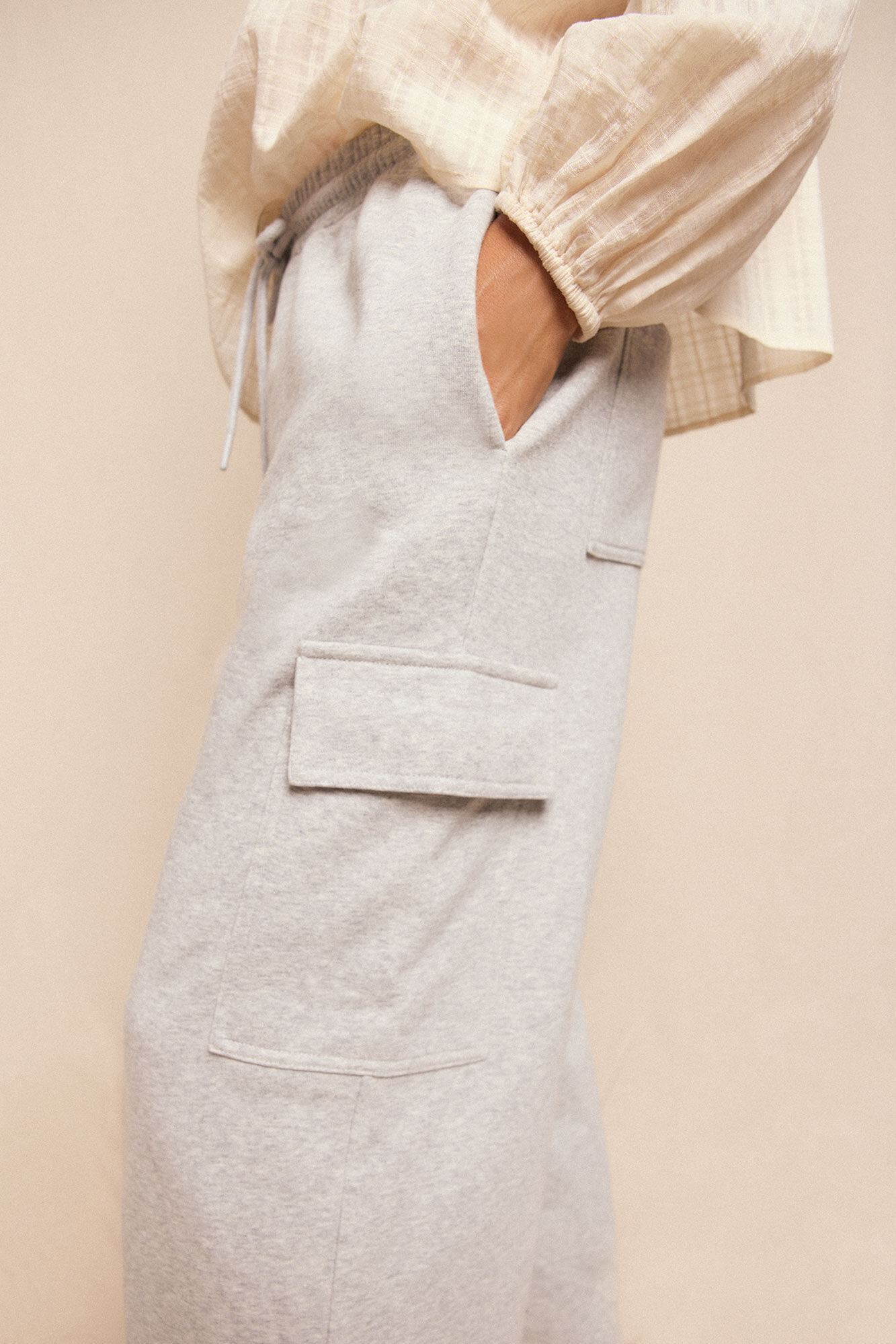 Slowlove Pantal&oacute;n de chandal cargo Gris