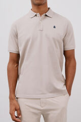 Cortefiel Polo básico piqué Beige