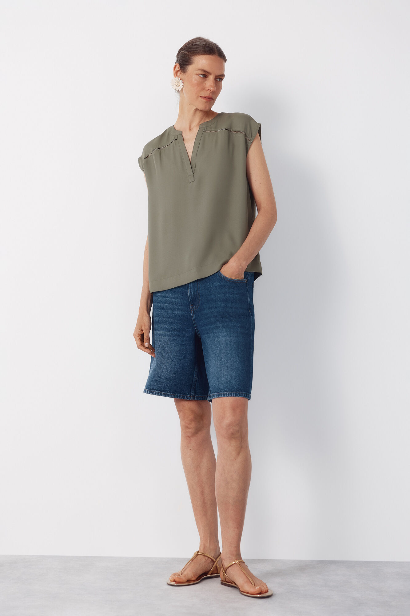Cortefiel Blusa con encaje