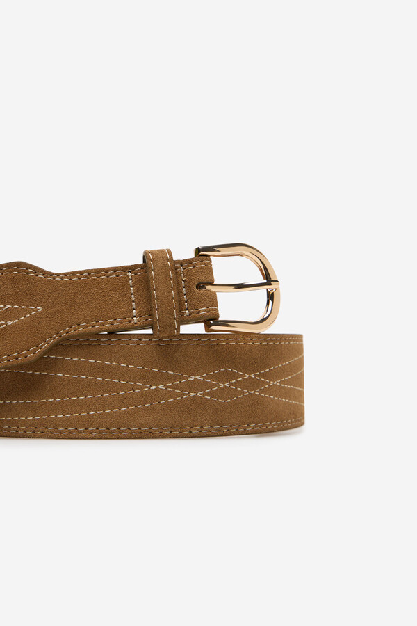 Cortefiel Cinturón campero Marrón