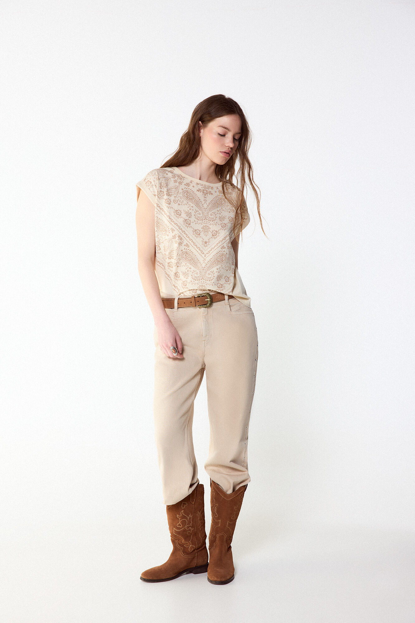 Slowlove Playera estampado bandana