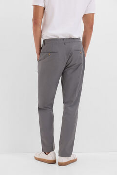 Cortefiel Pantalón chino confort regular fit Gris