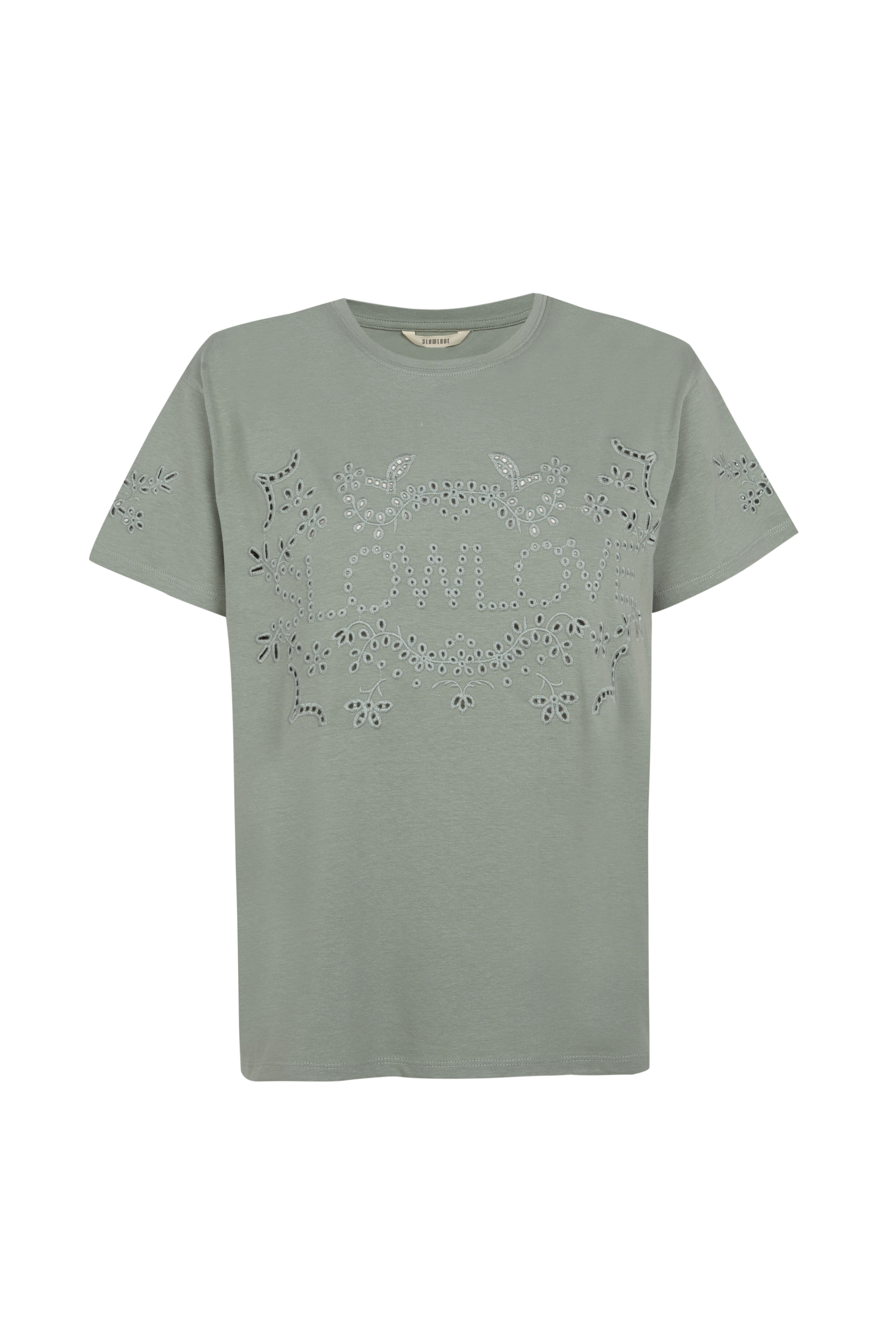 Slowlove Camiseta bordado Kaki