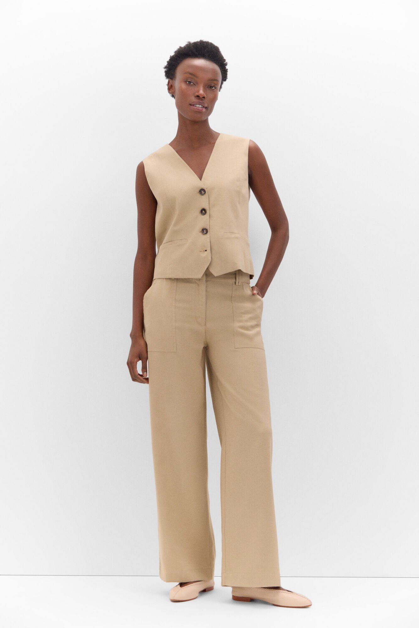 Cortefiel Chaleco corto Arena