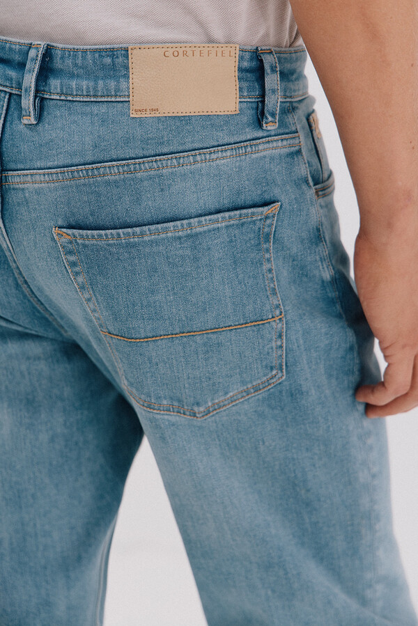 Cortefiel Pantalón denim regular fit Azul