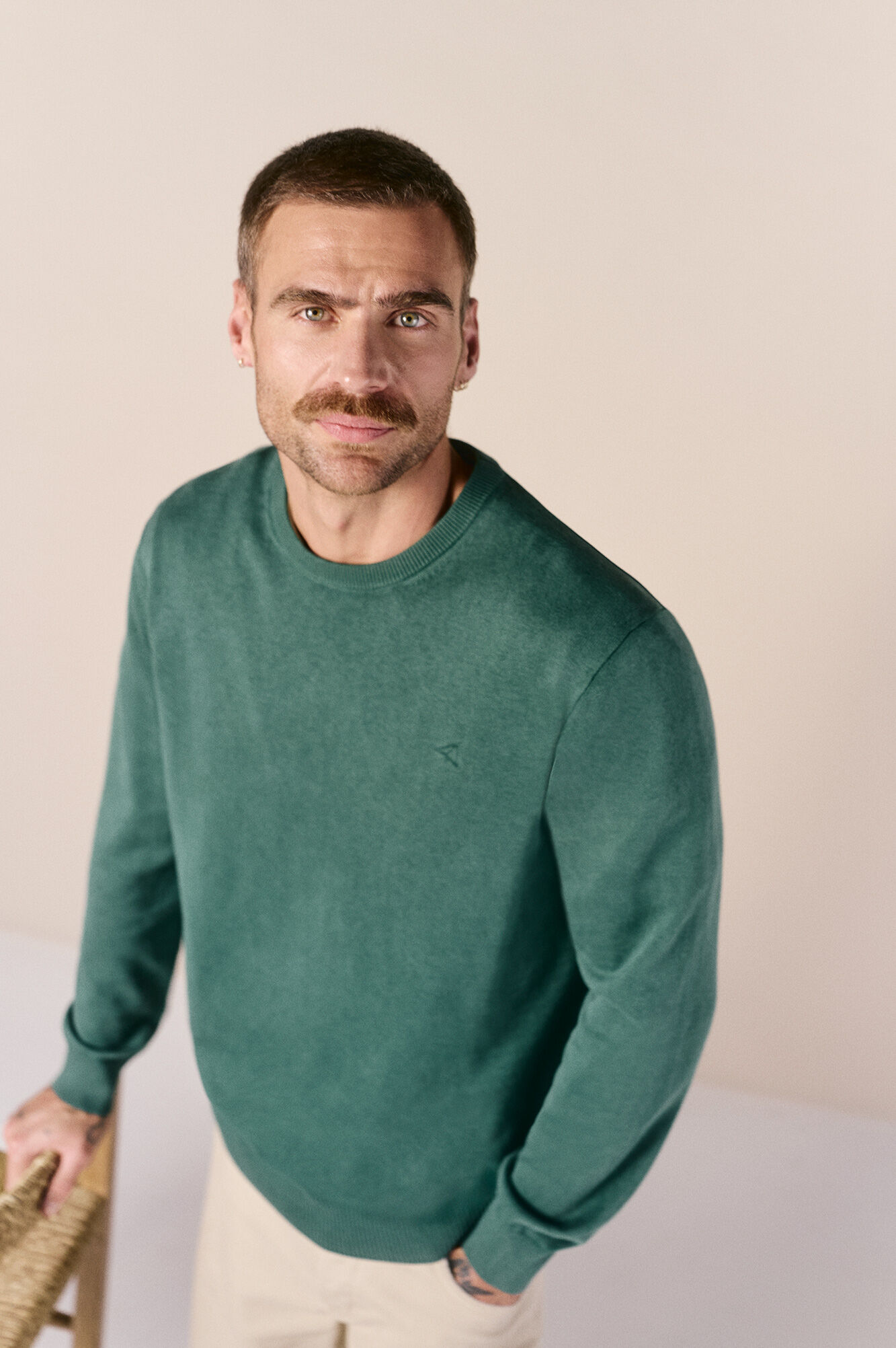 OOTO Jersey cuello redondo algod&oacute;n lavado