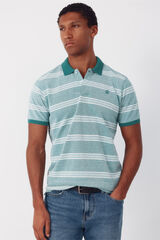 Cortefiel Polo oxford de rayas Verde