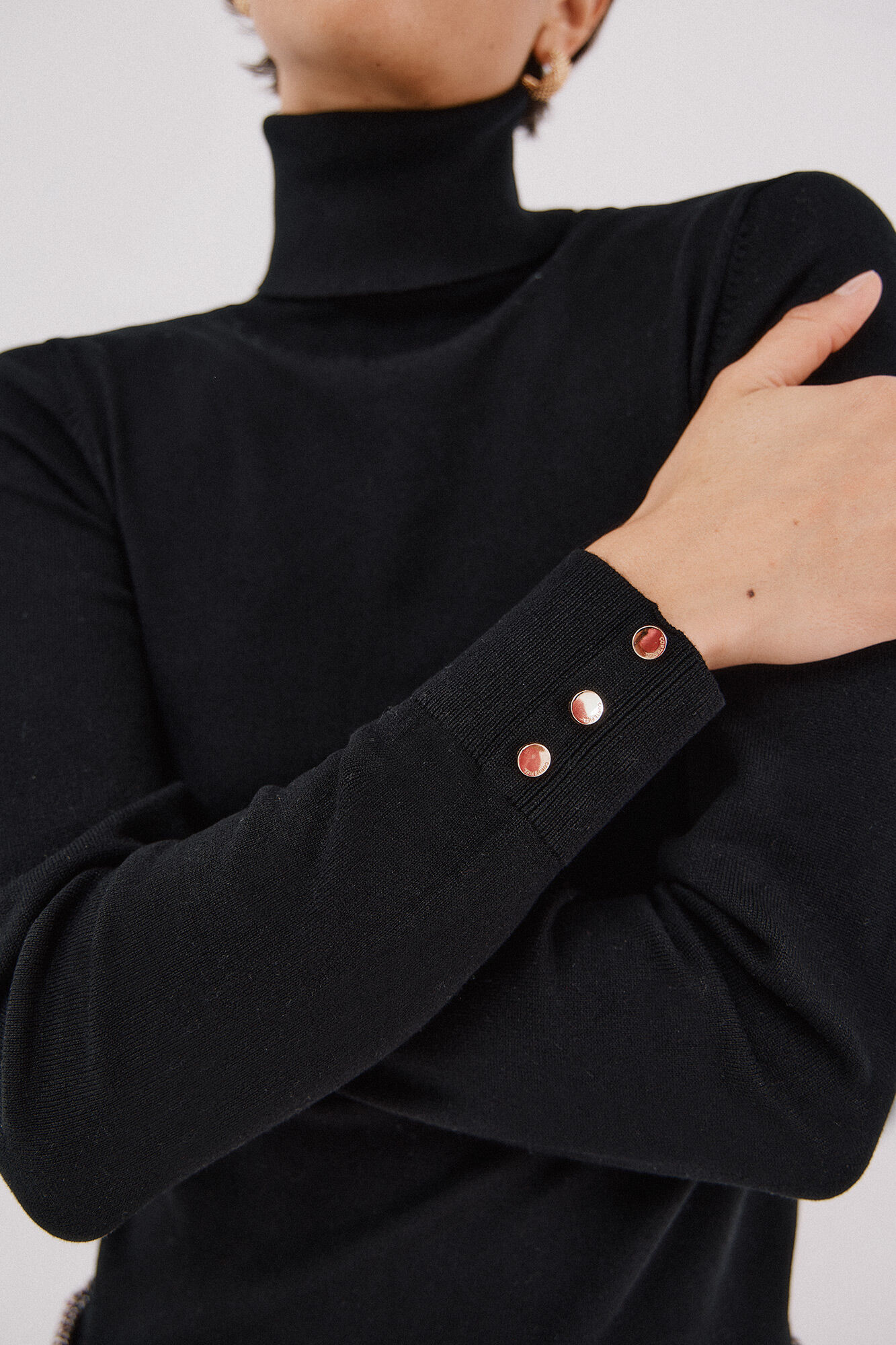 Cortefiel Su&eacute;ter de manga corta Negro