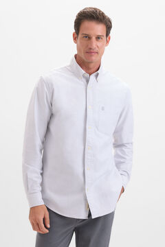 Cortefiel Camisa oxford rayas Gris