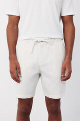Cortefiel Bermuda con goma y cordones regular Marfil