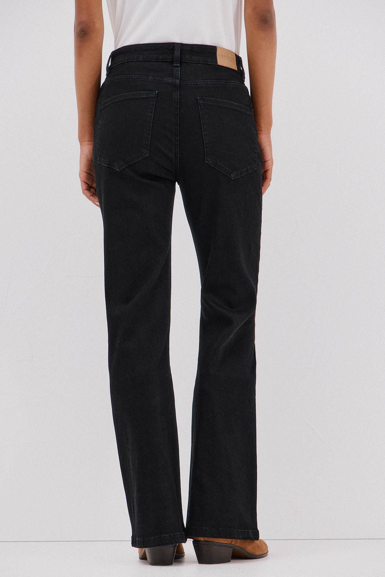 Cortefiel Jeans campana Negro
