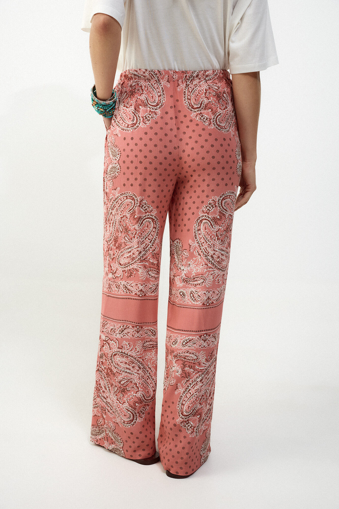 Slowlove Pantal&oacute;n fluido estampado Multicolor