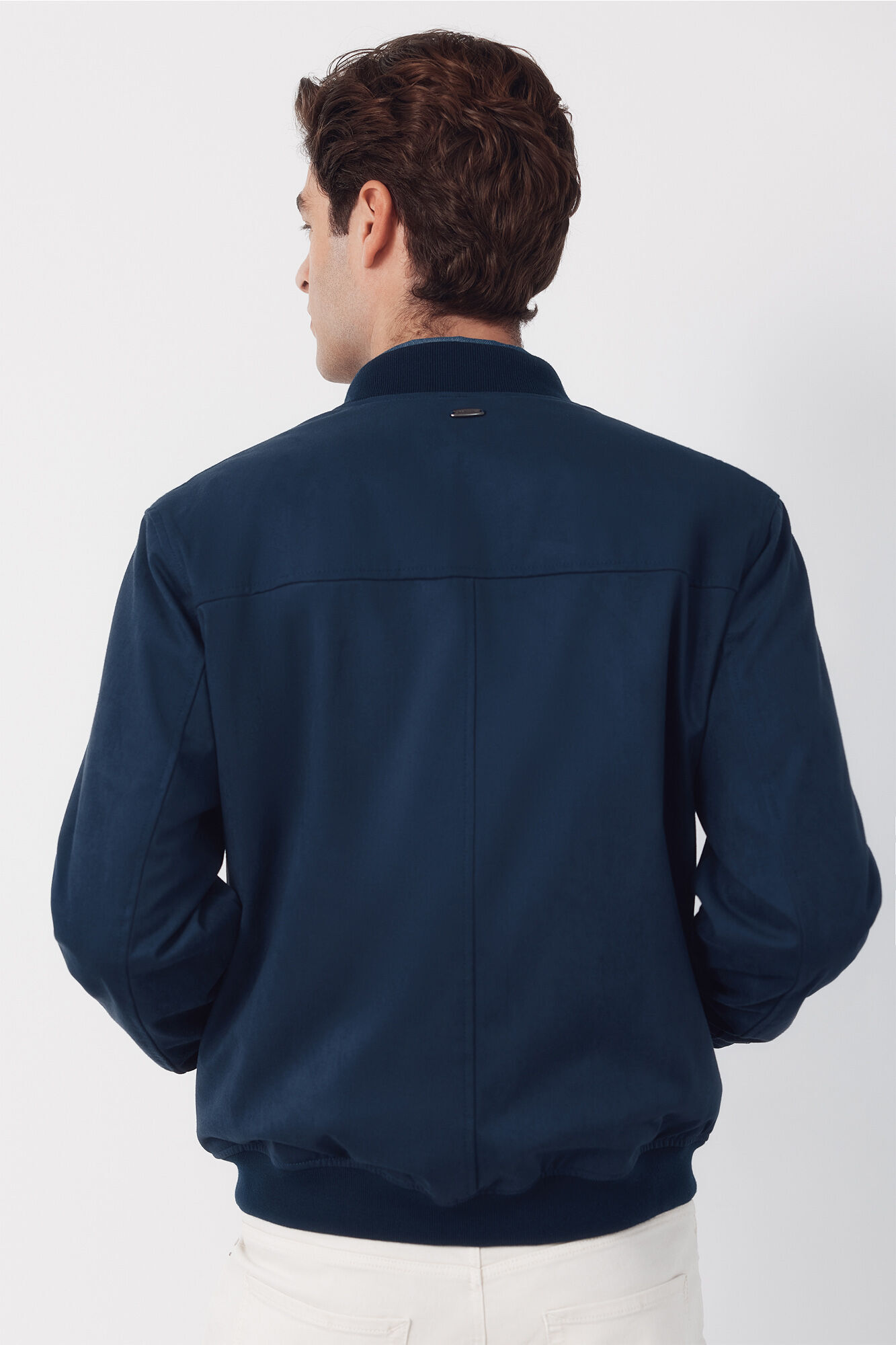 Cortefiel Cazadora bomber efecto ante Azul marino
